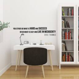 Eric Thomas You Either Do Inspirational Motivational Wall Decal Quote Art For Home Living Room Office Gym Decor Decorations 42x9 Inches - thumbnail 3