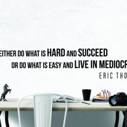Eric Thomas You Either Do Inspirational Motivational Wall Decal Quote Art For Home Living Room Office Gym Decor Decorations 42x9 Inches - thumbnail 2