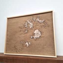 Isles Of Scilly Wooden 3D Engraved Map Cornish Coast Wall Art - thumbnail 2