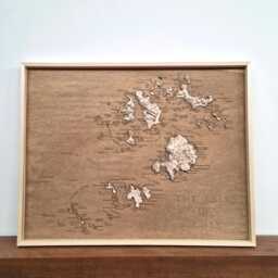Isles Of Scilly Wooden 3D Engraved Map Cornish Coast Wall Art - thumbnail 1