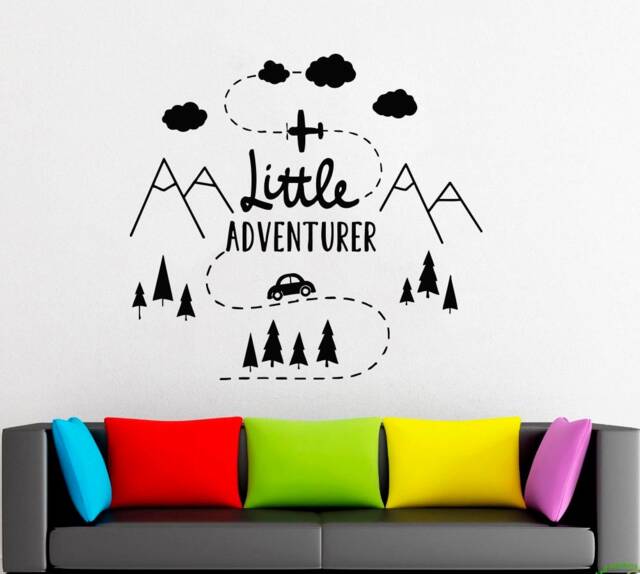 Mountain Wall Decal Adventure Nursery Decor 5178 - image 1