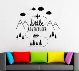Mountain Wall Decal Adventure Nursery Decor 5178 - thumbnail 1