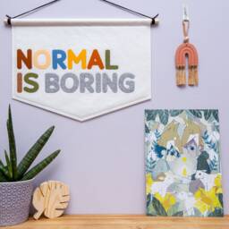 Normal Is Boring Felt Wall Banner Flag. Nursery Decor Hanging - thumbnail 2