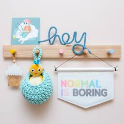 Normal Is Boring Felt Wall Banner Flag. Nursery Decor Hanging - thumbnail 3