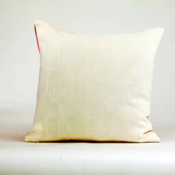 Watercolor Floral Pillow Cover, Peach Pink Blue, Linen Cotton Blend - thumbnail 2