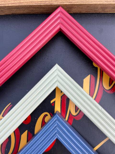 Hand Painted Reeded Picture Frame - Custom F&b Colours, Bespoke Size - image 1