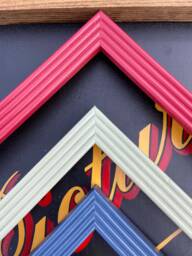 Hand Painted Reeded Picture Frame - Custom F&b Colours, Bespoke Size