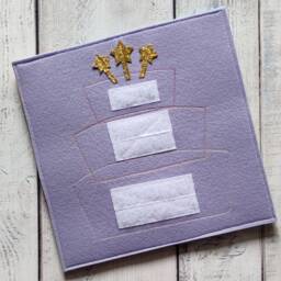 Felt Quiet Book Page Cake Activity, Waldorf Toy - 1-4 Year - thumbnail 2