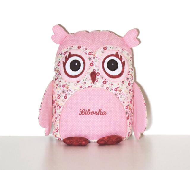 Owl Pillow, Organic Baby Owl & Personalized Shower Gift, Pillowcase Pillow - image 1