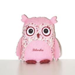 Owl Pillow, Organic Baby Owl & Personalized Shower Gift, Pillowcase Pillow - thumbnail 2