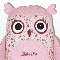 Owl Pillow, Organic Baby Owl & Personalized Shower Gift, Pillowcase Pillow - thumbnail 3