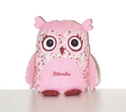 Owl Pillow, Organic Baby Owl & Personalized Shower Gift, Pillowcase Pillow - thumbnail 1