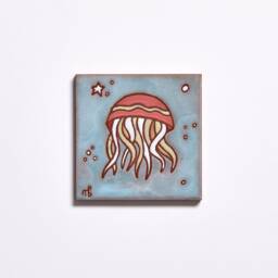 Bathroom Wall Art Handpainted Decorative Tile Sea Bed Theme House Improvement Kitchen Makeover Home Renovation Beach Eclectic Decor - thumbnail 3