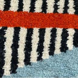 steel Blue Beni Ourain Rug, Handwoven Moroccan Berber Rug - thumbnail 3