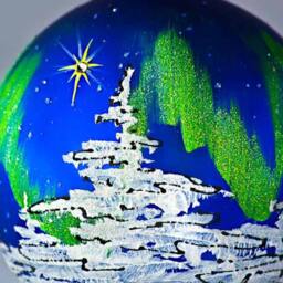 Northern Lights - Christmas Star Hand-Painted Glass Ornament, Personalized Gifts They Will Love - thumbnail 2
