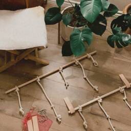Boho Chic Hat Hanger, Minimal Wall Decor - thumbnail 4