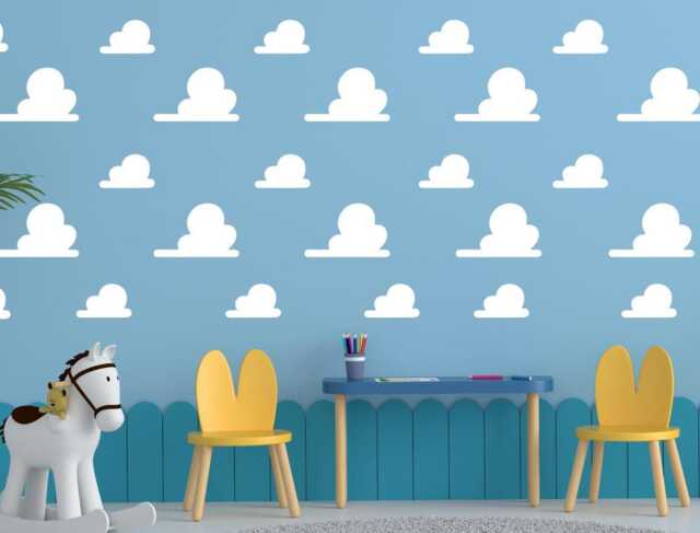 Toy Story Inspired Cloud Wall Decals Kids Nursery Decor - image 1