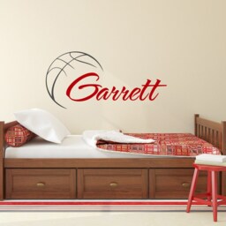 Personalized Basketball Name Wall Decal - Sports Nursery Decor P132 - thumbnail 2