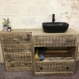 Battersea Combination - Handmade Reclaimed Timber Bathroom Furniture - thumbnail 3
