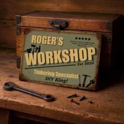 Personalised Workshop Sign Custom Metal Sign For Shed, Garage Birthday Gift Him - thumbnail 1