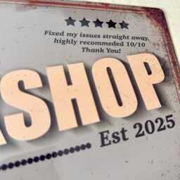 Personalised Workshop Sign Custom Metal Sign For Shed, Garage Birthday Gift Him - thumbnail 3