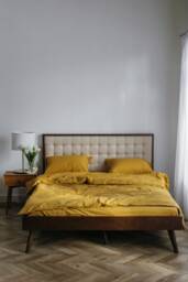 Yellow Bedding Set, Curry Bed Pillowcase & Sheet Mustard King Or Queen Natural Cotton Pillow Covers With Sheets, Sister Gift