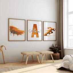 Athletics Wall Print Set - 3 Track & Field Posters - Personalised Watercolour Art Painting Custom Decor Sports Gifts Gift Artwork - thumbnail 3
