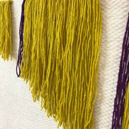 Boho Wall Art - Modern Fiber Handwoven Tapestry Sculptural Decor Natural Wool Colorful Fringes For Japandi Living Gelo - thumbnail 3