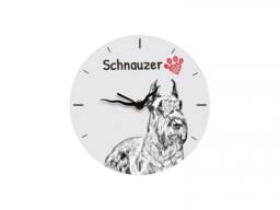 Schnauzer Cropped, Free Standing Mdf Floor Clock With An Image Of A Dog - thumbnail 1