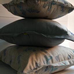 Set 3 Pillows, Cushions, Cushions Spring Dream Decotativi, Grey, Butterflies, Cotton - thumbnail 4