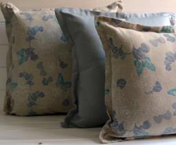 Set 3 Pillows, Cushions, Cushions Spring Dream Decotativi, Grey, Butterflies, Cotton