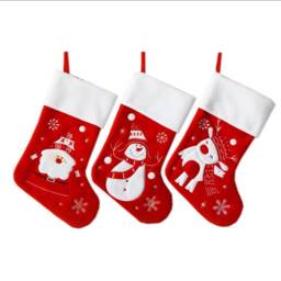 Super Cute Custom Christmas Stocking. High Quality Designs Of Rudolph, Snowman, Santa Or Paw Prints With Name Printed in Your Colour Choice - thumbnail 4