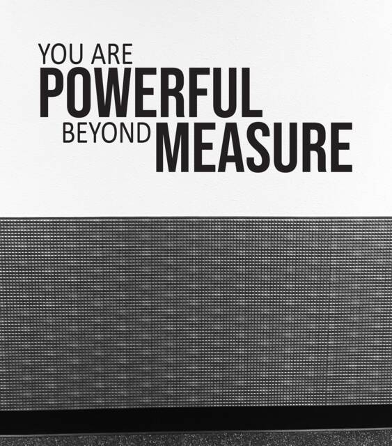 Gym Decor Ideas, Wall Decal, Classroom Office You Are Powerful Beyond Measure - image 1