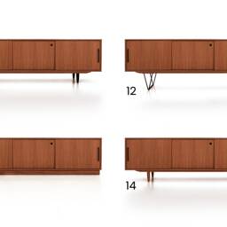 Mid-Century Sideboard, Dresser, Commode, Credenza Made Of Oak Vaneer - Teak Colour Livlo T-S04 - thumbnail 2