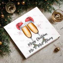 Personalised Christmas Decoration - First As Mr & Mrs Custom Bauble Gift Stocking Filler Eve Box - thumbnail 2
