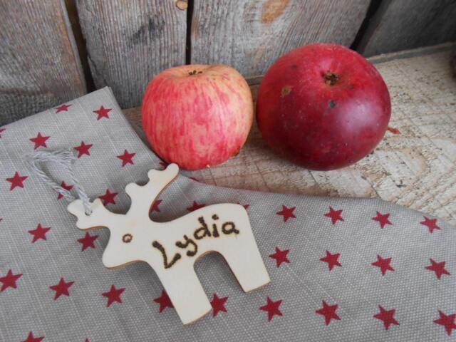 Personalized Stocking Christmas Decor Holiday Gift Ornament Scandinavian - image 1