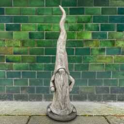 Stone Nordic Gnome Statue Concrete Dwarf Figure Scandinavian Garden Decor Handmade Sculpture Cement Ornament Yard Gift - thumbnail 1