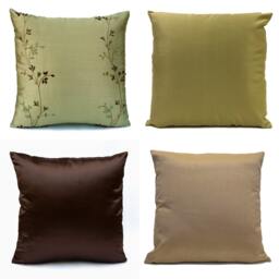 Lime Green Pillow, Throw Pillowcase, Decorative Pillow Cover, Cushion Trendy Accent Toss Pillow, Silk Blend - thumbnail 2