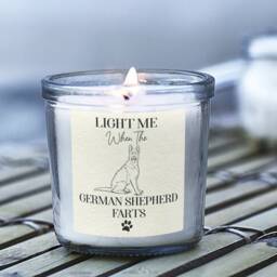 German Shepherd Gifts, Funny Gift For Alsation Dog Owners, Farts Candle, Scented Jar Candles, Mum Dad, Mothers Day, Novelty, Present - thumbnail 2