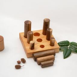 Wooden Sorting Puzzle Montessori Fidget Peg Sorter, Educational Toddler Toys For 1 Year Old, Learning Stacking Toy, Gift From Ukraine - thumbnail 4