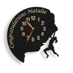 Wall Clock Climber, Rock Climbing Gift Guy Or Girl, Female Male Art Decor, Woman Man Large 12-18 Inch - thumbnail 3
