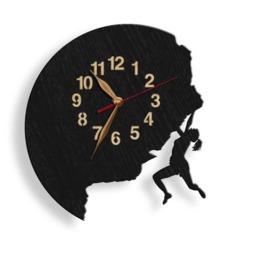 Wall Clock Climber, Rock Climbing Gift Guy Or Girl, Female Male Art Decor, Woman Man Large 12-18 Inch - thumbnail 2