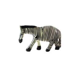 Handmade Wooden Zebra Figurine African Safari Decor - thumbnail 2