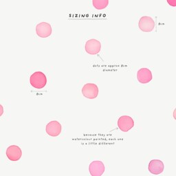 Fabric Wall Decal, Watercolour Dots, Kids Polka Dot Stickers - thumbnail 3