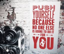 Home Gym Wall Decal Push Yourself Vinyl Lettering
