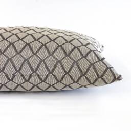 Grey Geometric Throw Pillow Cover Modern Upholstery Fabric Square & Lumbar Pillowcase - thumbnail 3