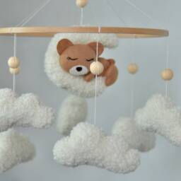 "Baby Mobile ""Sleeping Bear in The Clouds" - thumbnail 3