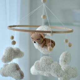 "Baby Mobile ""Sleeping Bear in The Clouds" - thumbnail 4