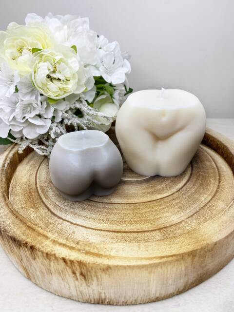 Bum Candle - Modern Gifts For Her Decorative Pillar Christmas Birthday Gift Ideas Handmade Soy Wax New Home Stylish - image 1
