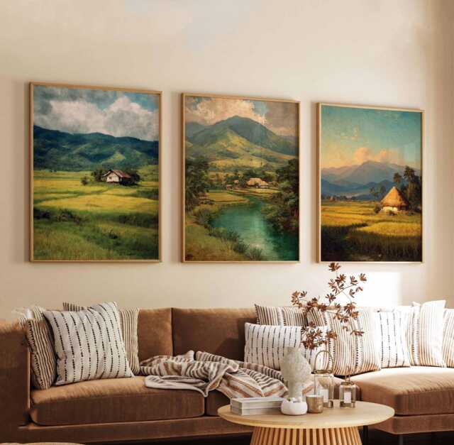 Set Of 3 Bukidnon Posters, Philippines Travel Prints, Wall Art Set, Mountain Landscape Nature Decor Prints - image 1